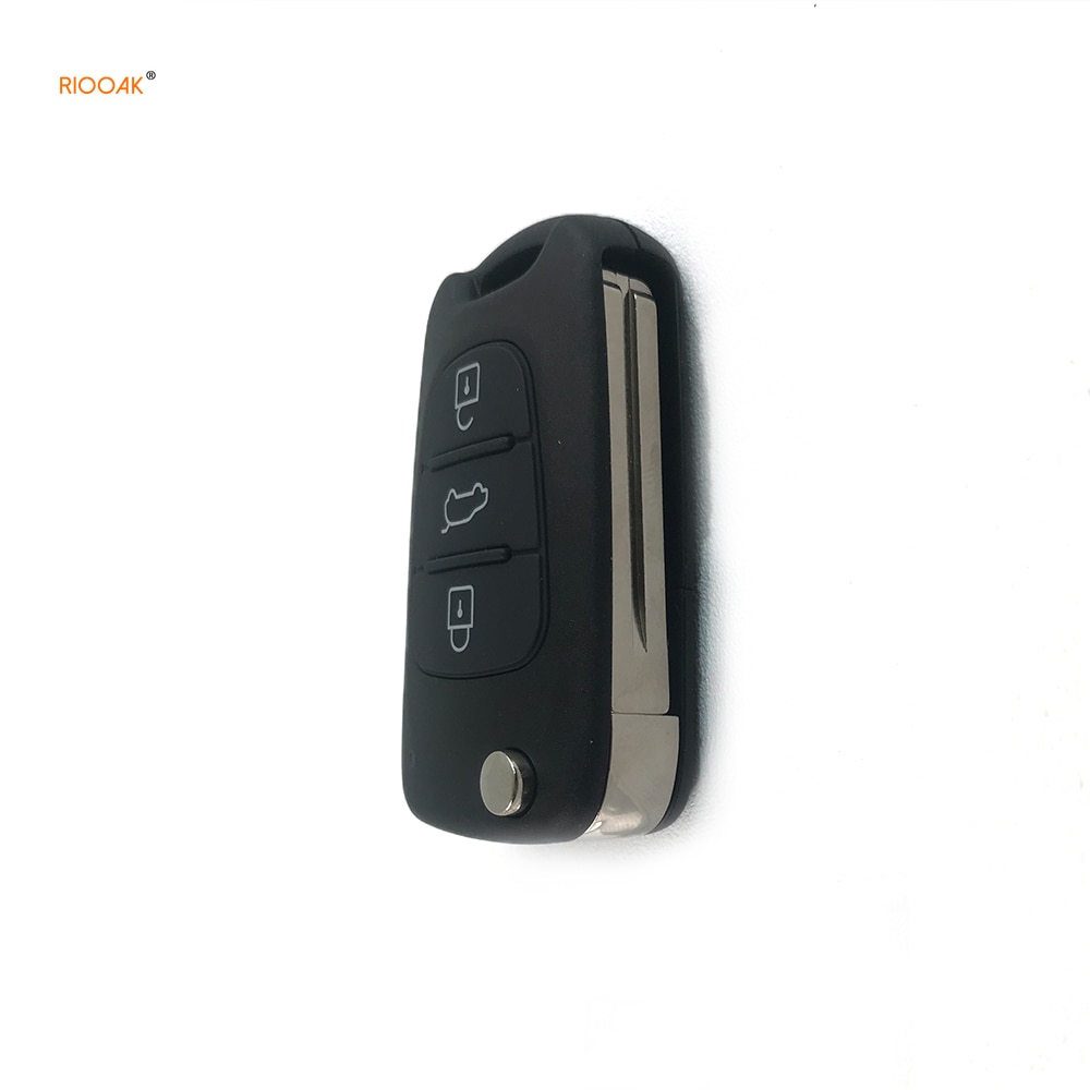 RIOOAK 5PCS Remote Key Fob Shell Case Replace For Hyundai I20 I30 IX35 I35 3 Buttons key shell with TOY48 BLADE