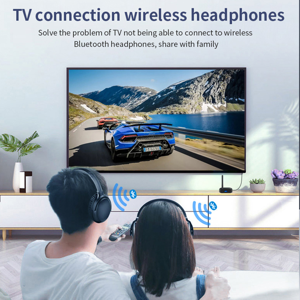 Tebe aptX HD/LL Bluetooth 5.3 Audio Receiver Transmitter with Antennae Aux Wireless Stereo Music Adapter for TV Car Speaker