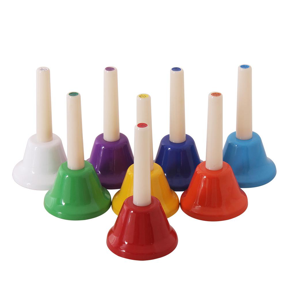 IRIN 8 Pcs Handbell Hand Bell 8-Note Colorful Kid Children Musical Toy Percussion Musical Instrument Kid Toy Christmas