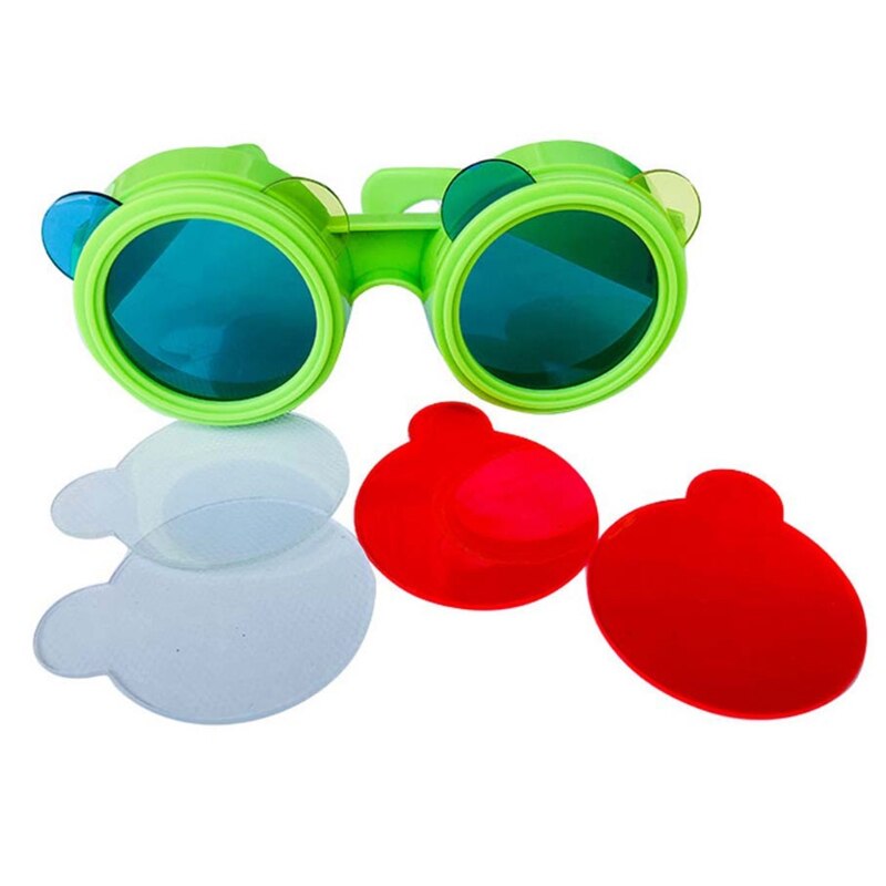 Kindergarten Children Three Primary Color Glasses Science Experiment Glasses: Green