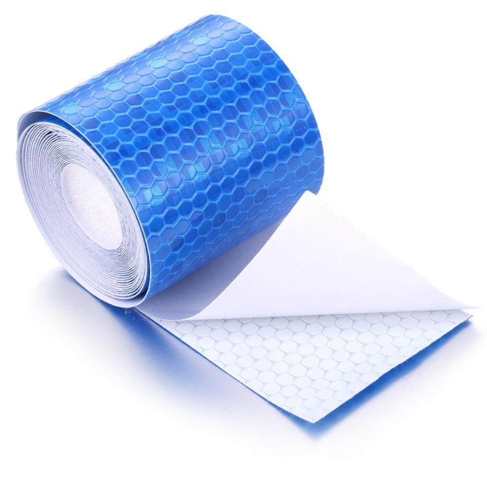 1 unidad cinta de advertencia reflectante de precaución de seguridad cinta autoadhesiva cinta adhesiva 5x100cm 6 colores para decoración de estilo de coche