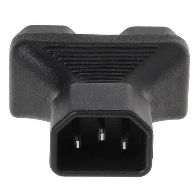 IEC 320 C14 3-Pin Male To 2X C15 3-Pin Female Plug Converter Y Splitter Adapter