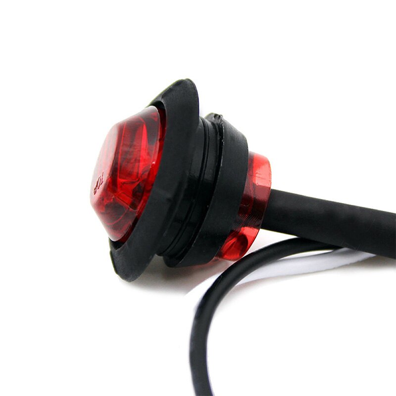 Luces marcadoras de coche remolque Mini botón LED impermeable Super brillante larga vida útil