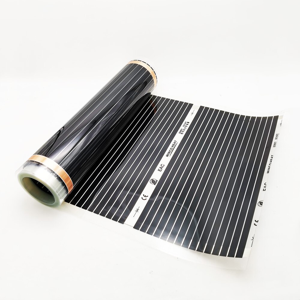 Elektrische Fußbodenheizung Film Infrarot Heizung Film 220V Elektrische Warmen Boden System 50CM Breite 220W/m2 heizung Folie Matte