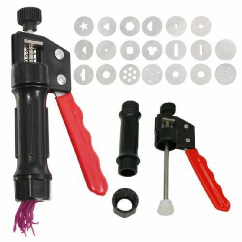 Clay Extruder Hand-Held Soft Clay Extruder with 20 Different Nozzles As Decorative Auxiliary Art Modeling Clay Pottery Tool