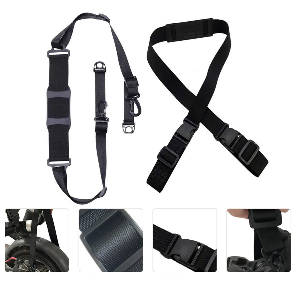 2pcs Shoulder Belt Sturdy Nylon Premium Carrying Strap Shoulder Belt Carrying Handle for Scooter Kids Bikes