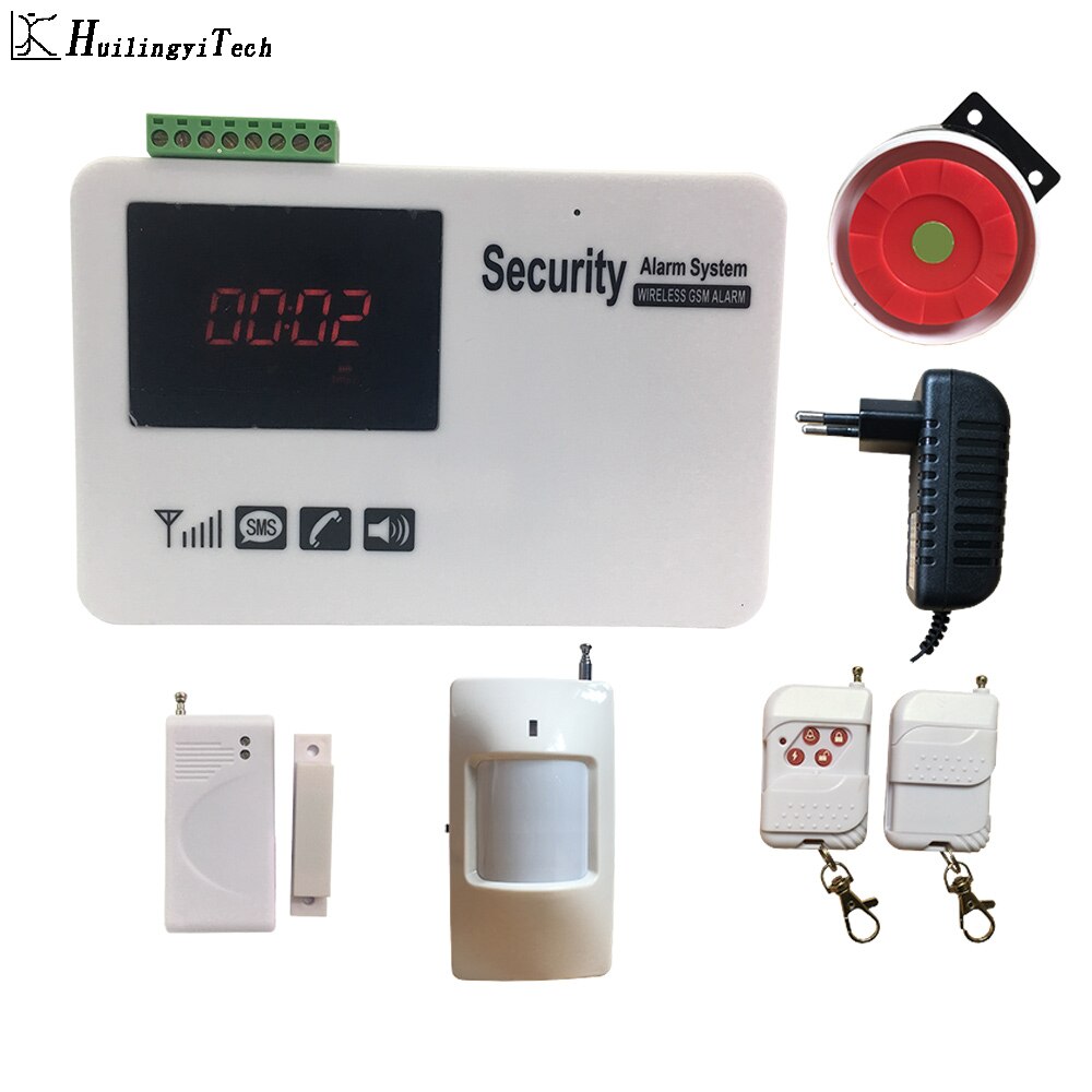 Home Security System Android IOS APP Control Wireless GSM Alarm SMS Alarm House Burglar Protect Alarm System: B120-standard / EU Plug / English