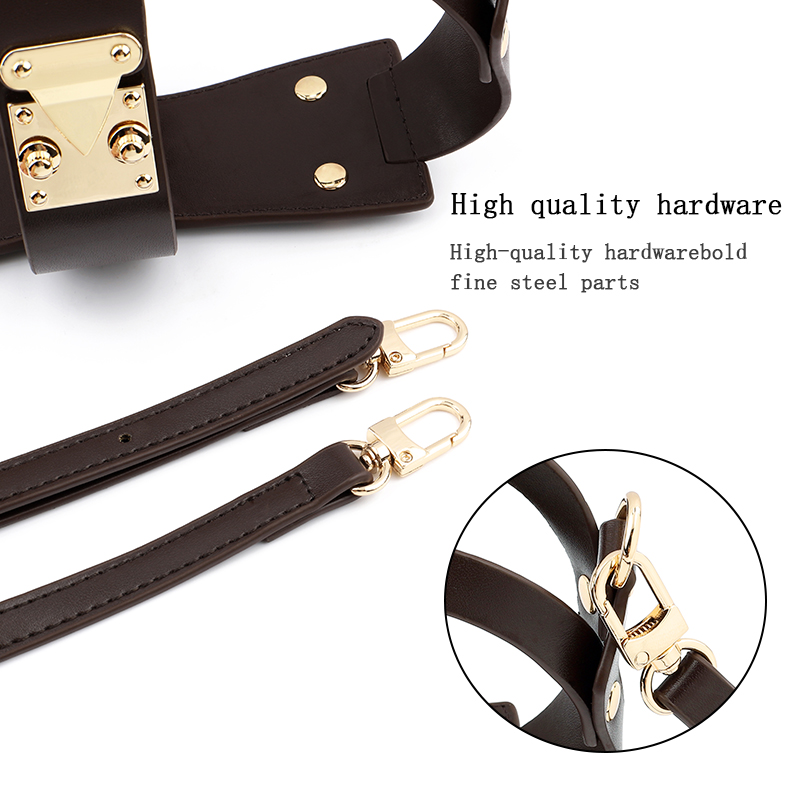 Luxury Hollow Tote Messenger Bag Set Adjustable Shoulder Strap Leather Encasement for Cosmetic Pouch Conversion Kit Women Bag