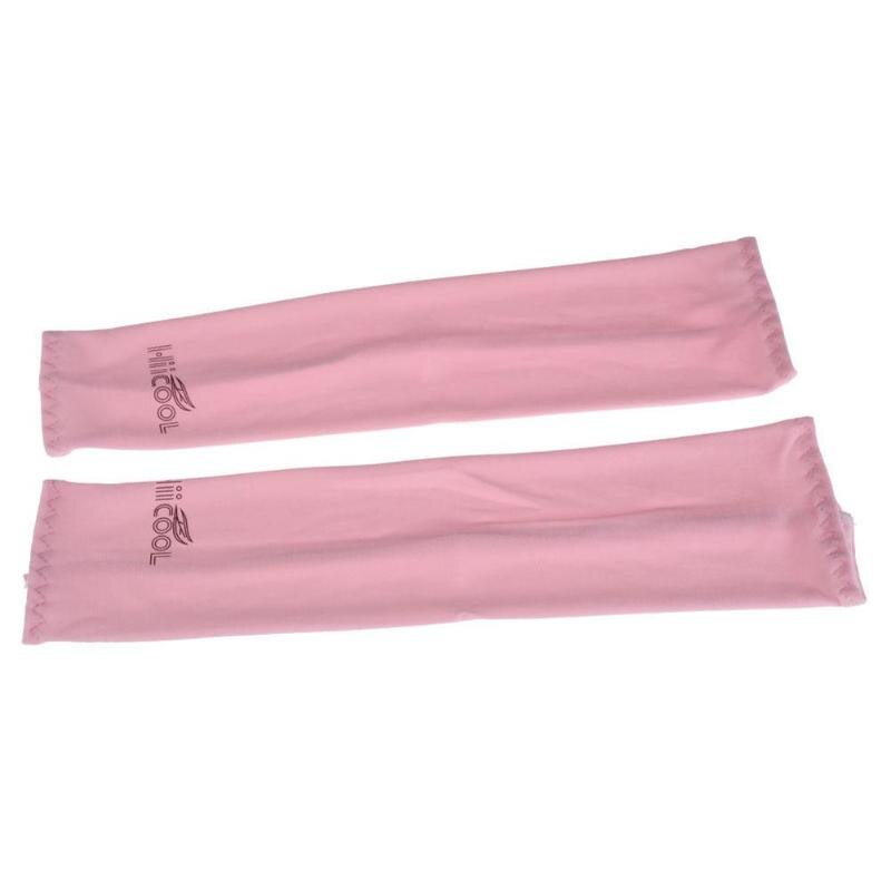 1 paire bras de refroidissement manches couverture UV Protection solaire Golf vélo Sports de plein air équitation cyclisme Sport athlétique Protection peaux 370mm: Pink