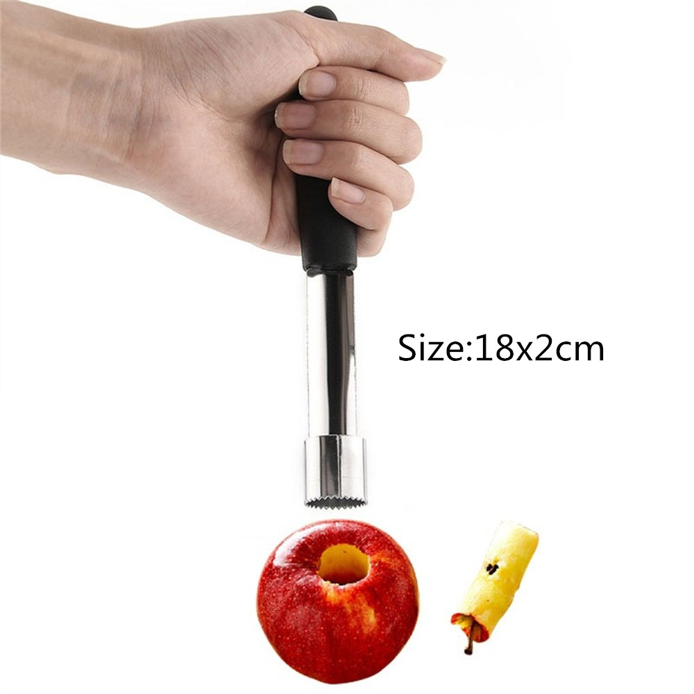 1 st äpple päron lätt urkärna avdelare skalare i rostfritt stål grönsak frukt skärare bearbetning köksredskap verktyg: Apple corer