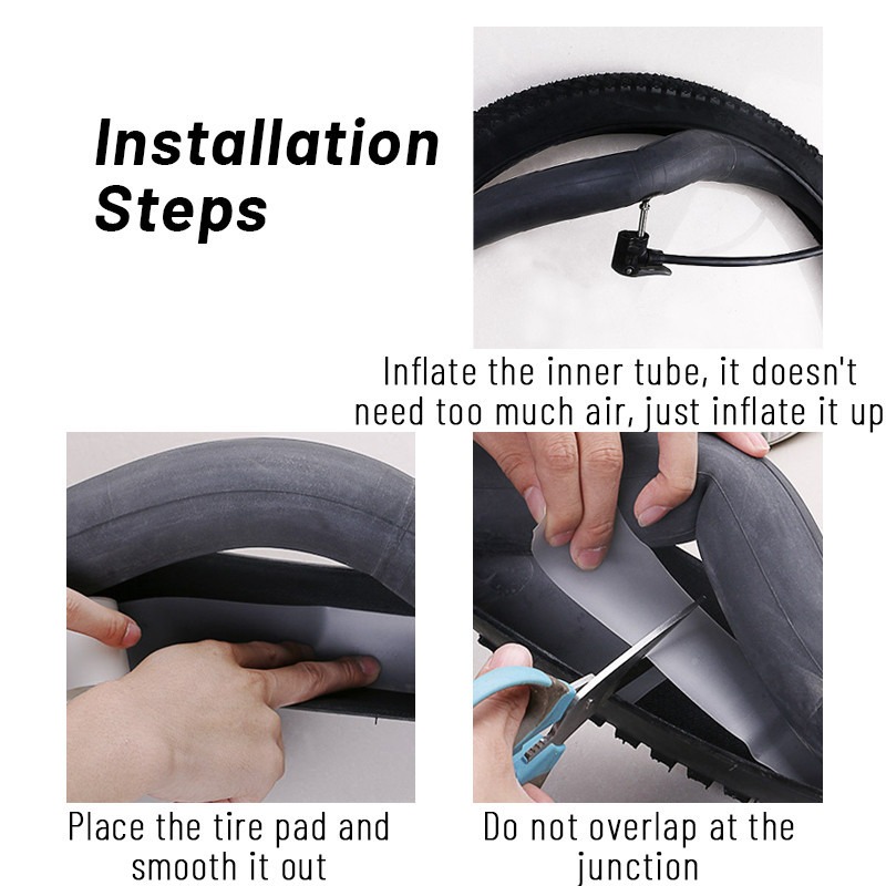 Ceinture anti-crevaison de vélo 26 "27" 29 "700C, doublure de pneu de vélo, protecteur de chambre à air, réparation de vélo de route et de montagne, tampon de bande de couteau