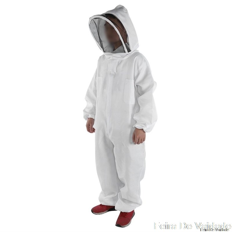 Katoen Full Body Bijenteelt Kleding Sluier Hood Hat Anti-Bee Jas Speciale Beschermende Kleding Bijenteelt Bee Pak Apparatuur