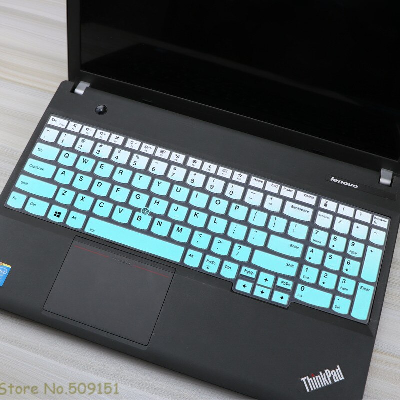 Silicone Laptop Keyboard Cover Protector Skin For Lenovo ThinkPad E15 Gen 2 L15 P15 P15V T15 P53 P15S Notebook: Gradual Skyblue