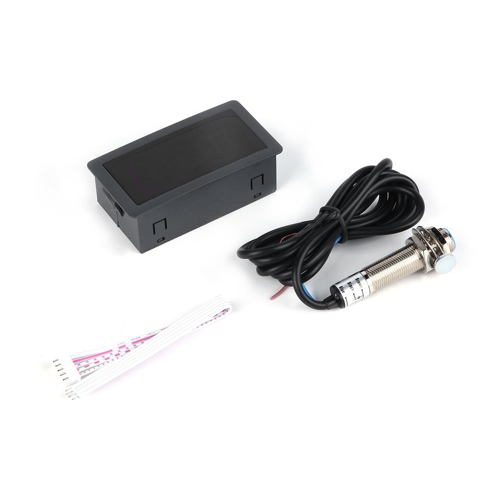 4 Digital LED Display Tachometer RPM Speed Meter High Precision Tachometer With Hall Proximity Switch Sensor NPN