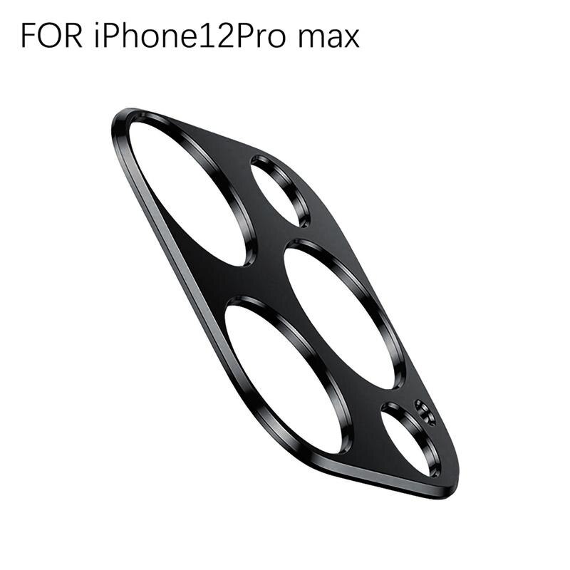 Phone Camera Cover Aluminum Alloy Phone Camera Lens Film Protector, Black, Replacement for iPhone 12: NO. 4