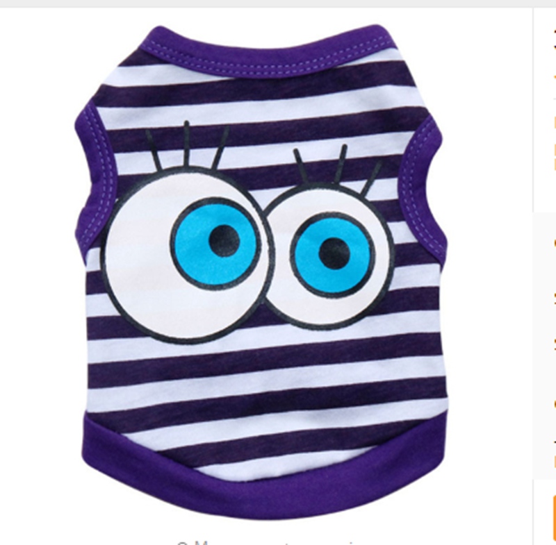 Big Eyes Clothes French Bulldog Dog Clothes For Pomeranians Strip Tshirts In Clothing Miniature Pinscher Clothes Costumes E: D / L