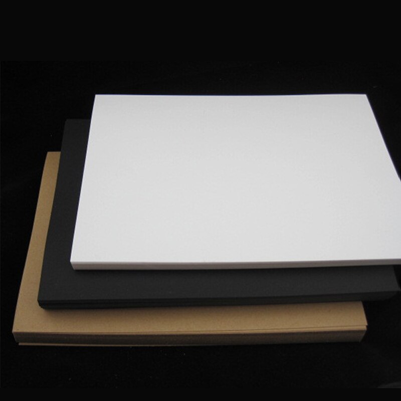 10pcs A4 Size Kraft Paper DIY Blank Postcard Card Paper Scarpbooking Graffiti Greeting Card Black White Card Making Craft Paper