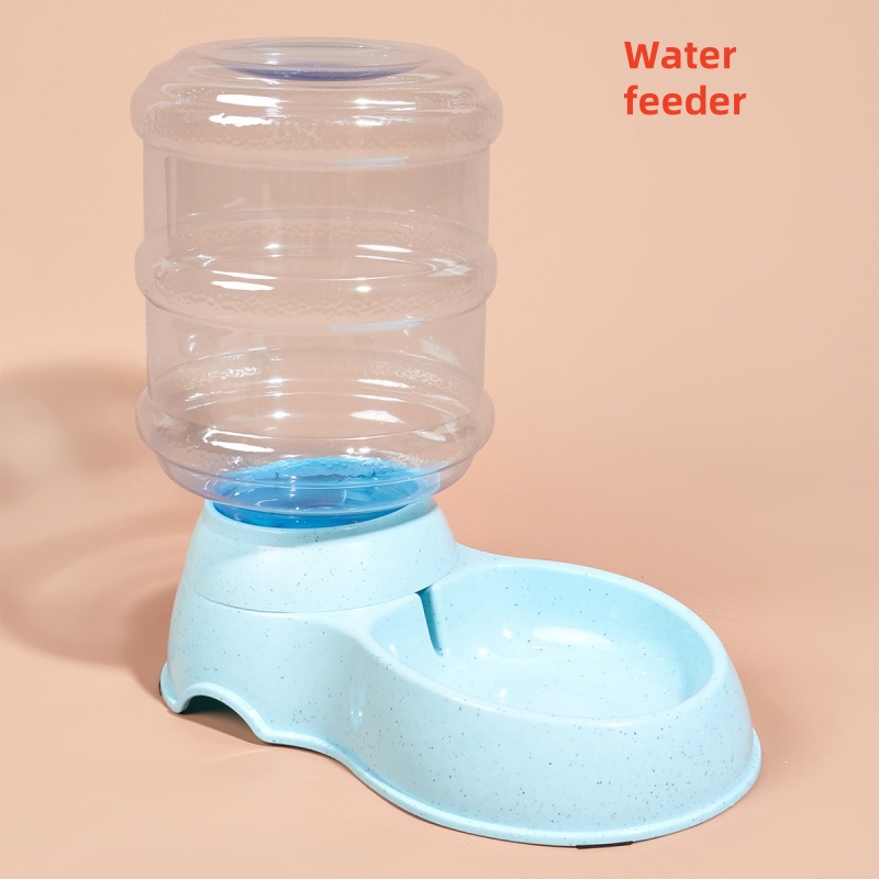 Distributeur d'eau de grande capacité pour animaux de compagnie, alimentation automatique pour chien, bol de nourriture pour petit chien, dispositif de bouteille de simulation, fournitures pour animaux de compagnie, 3,8 L: WHITE