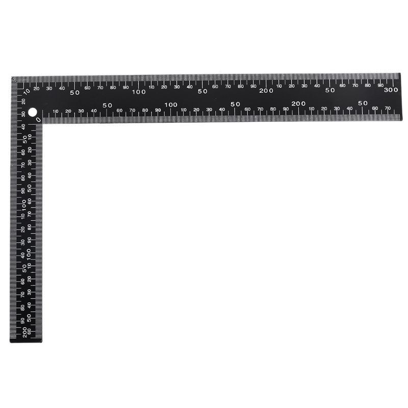 Metal L-Square Shape Patchwork Ruler for Tailor Garment Pattern Making Craft inch & metric 20*30cm Rule