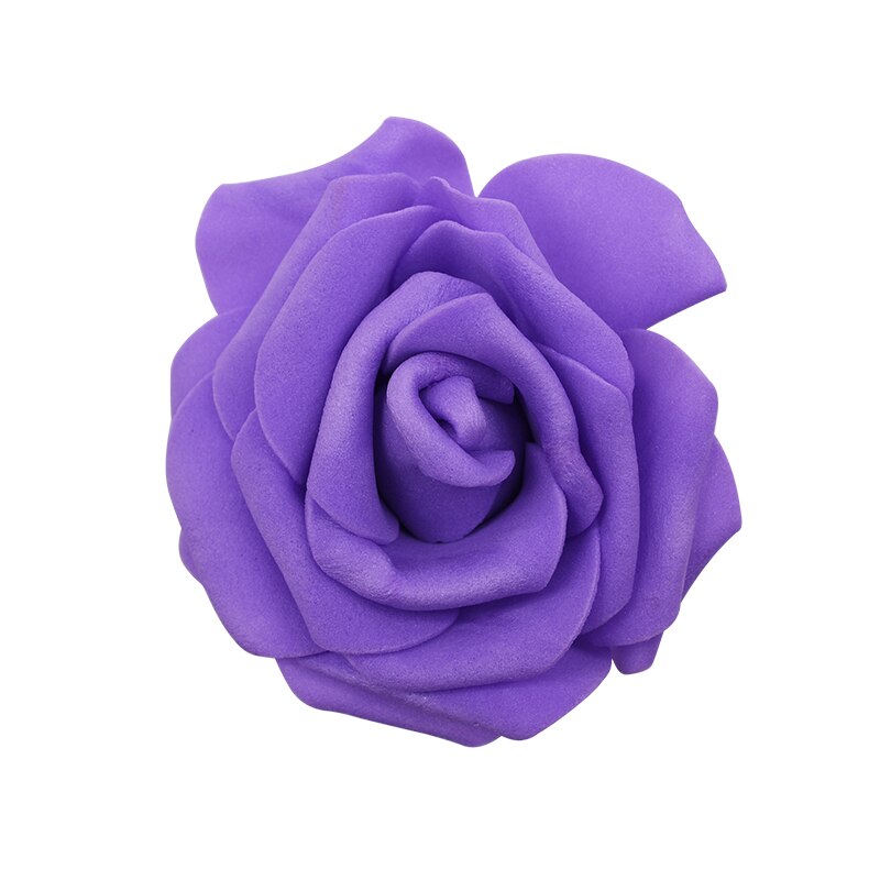 30Pcs 8 Cm Grote Foam Rose Kunstmatige Bloemhoofdjes Voor Bruiloft Decoratie Diy Kransen Boeket Handgemaakte Ambachten Accessoires: F16 Purple