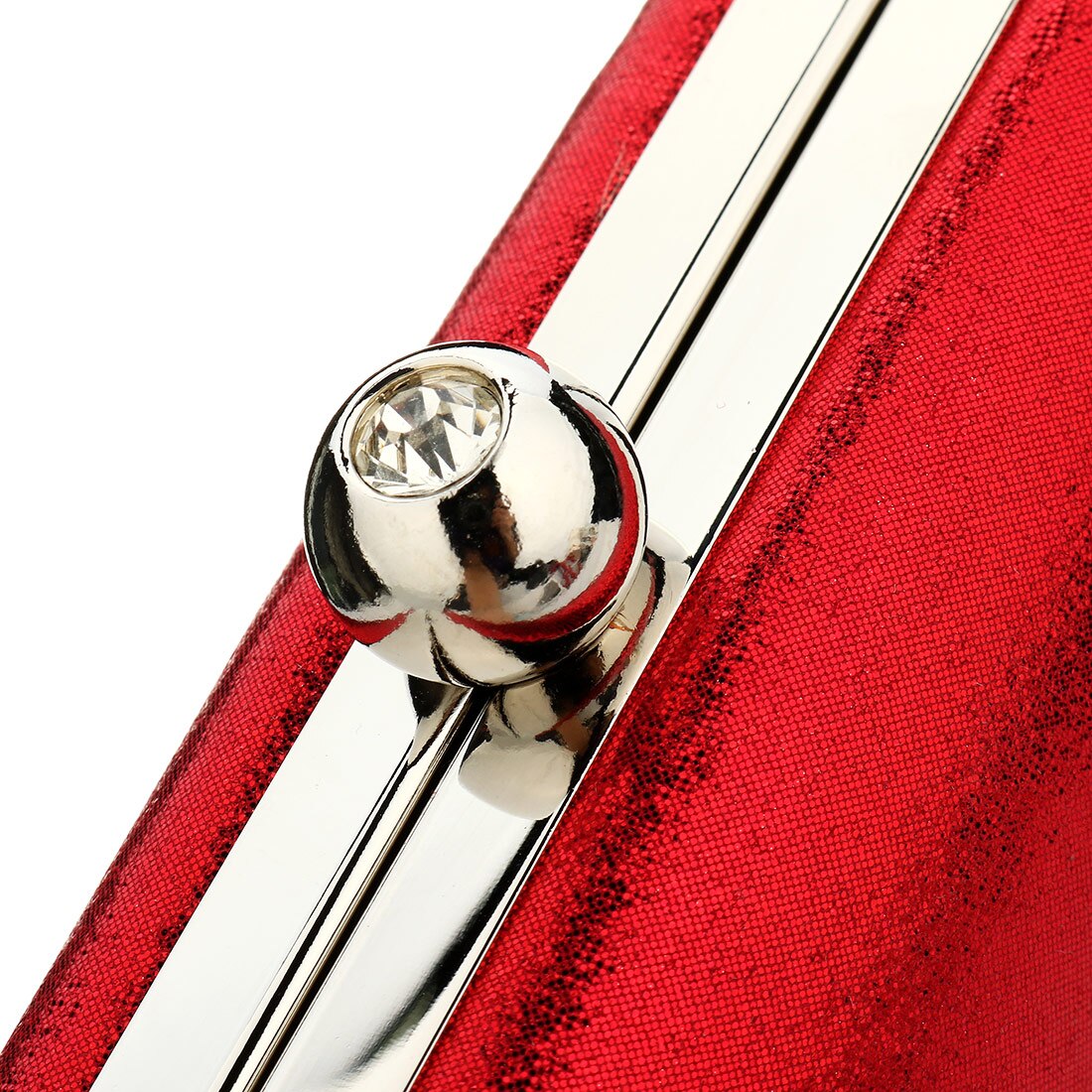 Solid Elegante Lederen Avondtassen Bruiloft Box Zak Met Ketting Party Schoudertassen Dames Rode Rechthoek Pouch