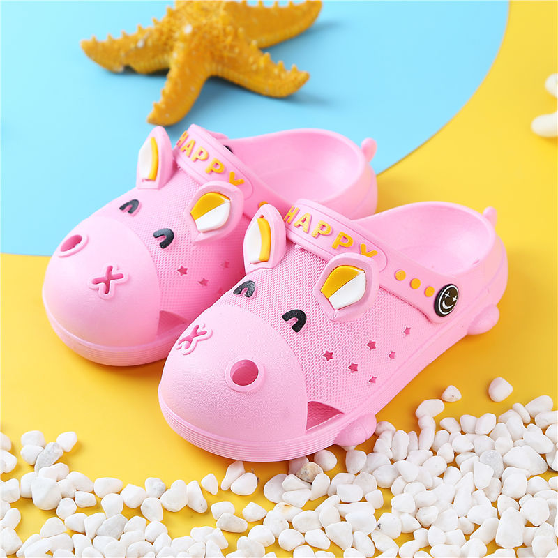 Zapatillas de primavera y otoño para niños y niñas, sandalias de suela blanda antideslizantes para bebés de 1 a 8 años, Verano: Rosa / 18