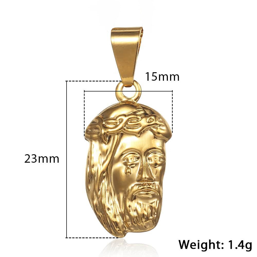 Gold Color Pendant Necklace for Women Men Jesus Cross Queen Elizabeth Portrait Charm Jewelry Accessories GPM01: GP196