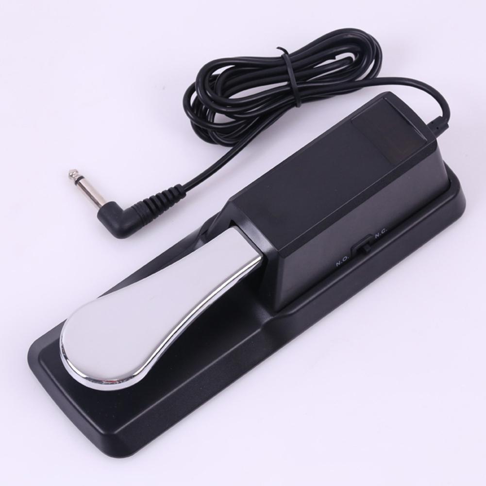 Newest Practical Damper Sustain Foot Pedal Damper Pedal Black Metal Midi Keyboard Sustain Pedal for Electric Piano Keyboards: Default Title