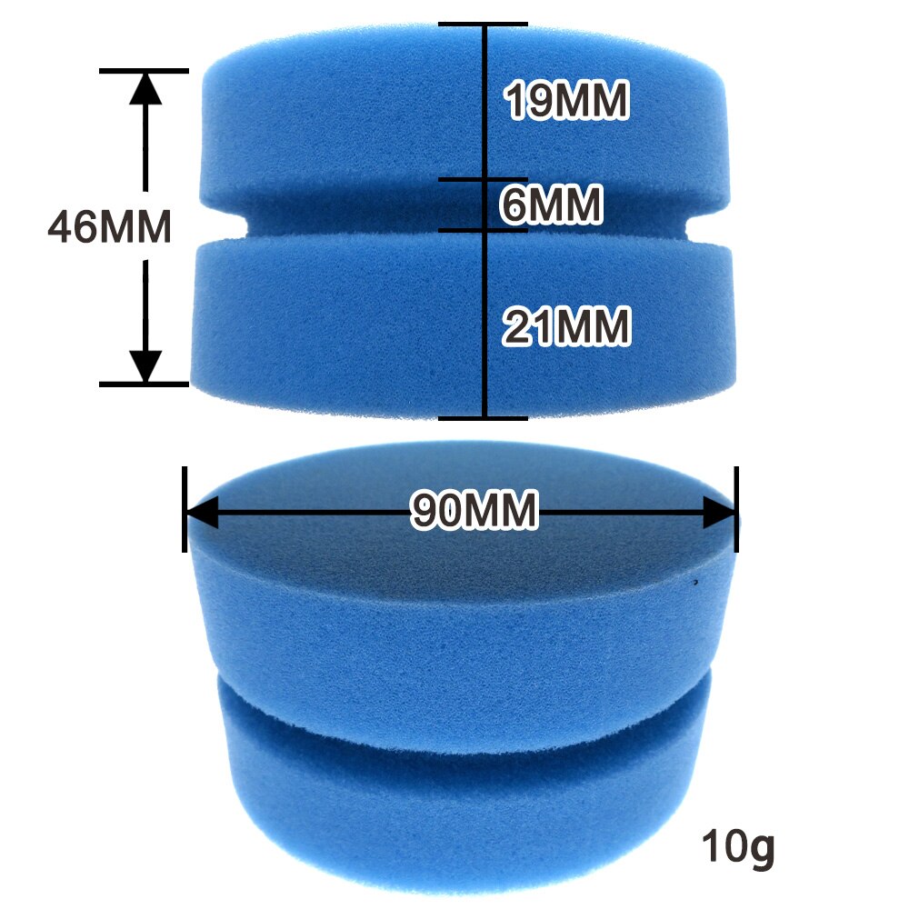 2 pack 90mm Waxing Sponge Rubbing Compound Applicator Paint Sponge Car Waxing Pad Auto Paint Car Polishing Sponge Blue color