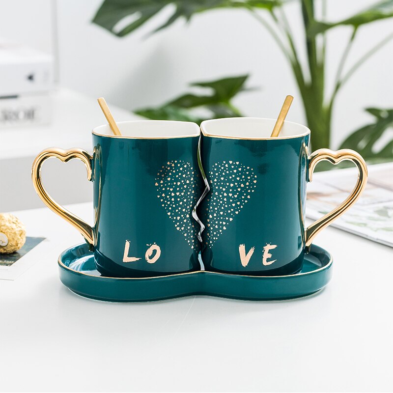 European Luxury Tea Cups and Saucers Set Gold Rim Royal Porcelain Espresso Sups Cup Stand Tazzine Caffe Wedding Cups AC50CU