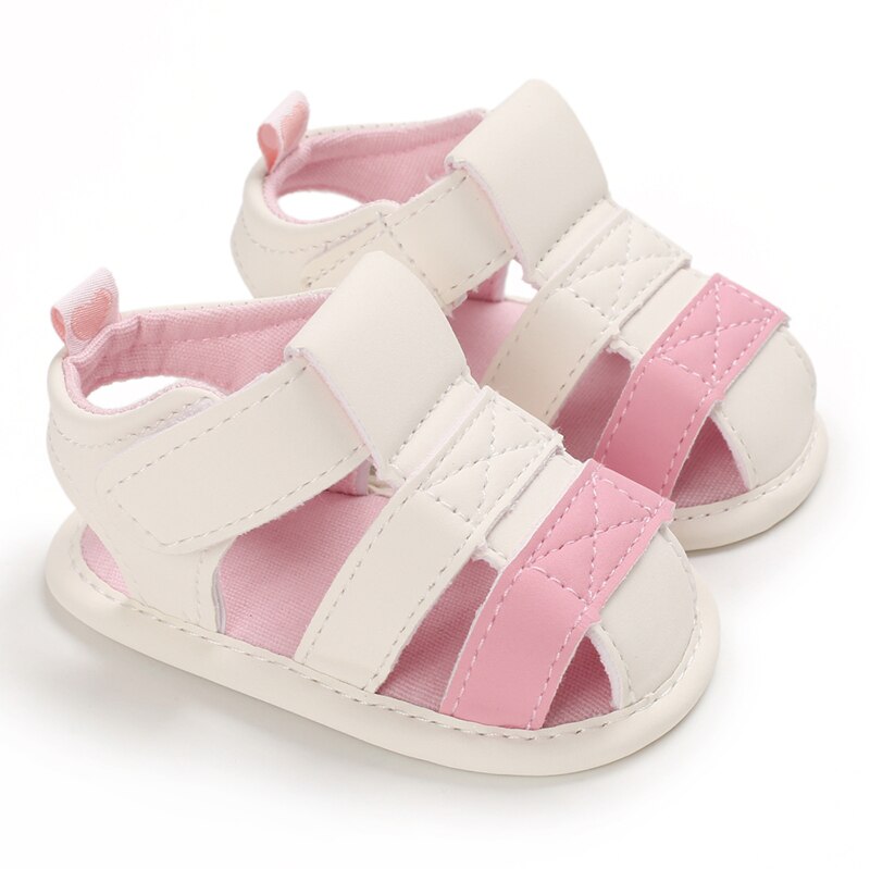 Infantil do bebê da criança menino menina verão moda sandálias berço sapato macio para o bebê 0-18months: Rosa / 0-6 meses