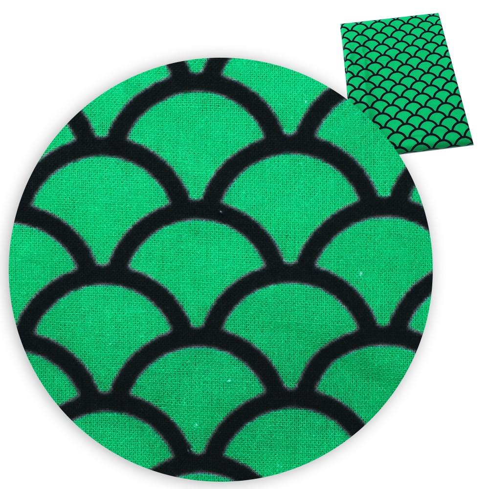 50*140cm havfrue skala trykt 100%  bomull stoff quilting lappeteppe stoff kjole dukke plagg vev materiale dukke ,1 yc 9348: 1066587001