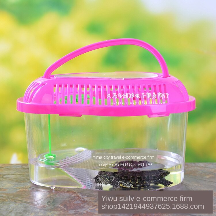 Transparent plastic small fish tank goldfish tank turtle tank pet box turtle box