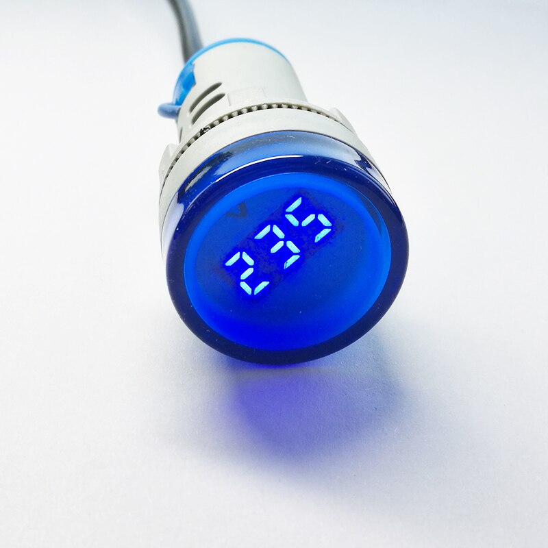 AD16 Ac 50-600V Voltage Voltmeter Indicator Signal Light 22Mm Led Digitale Display Rood Geel Groen Wit blauw