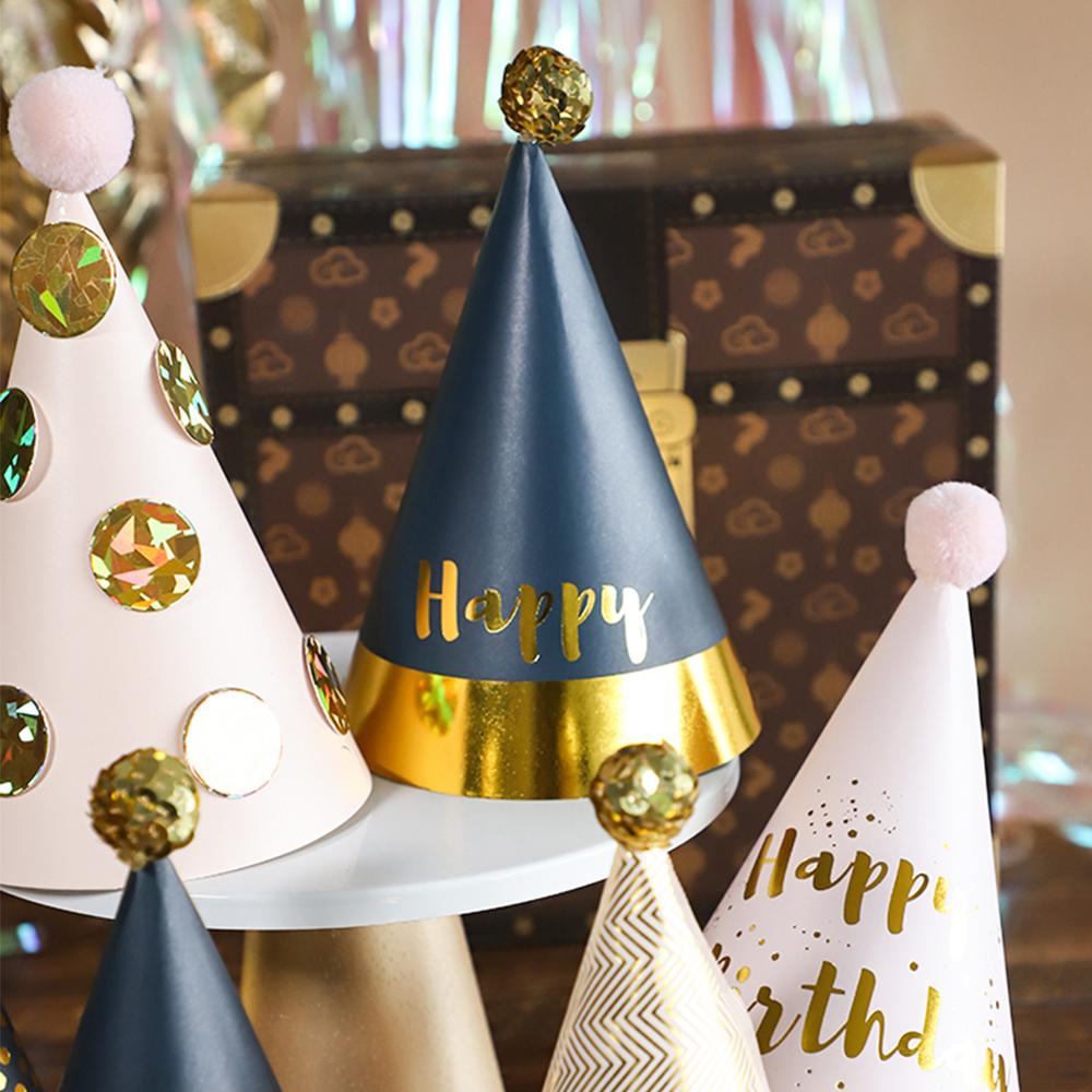 Sombrero de cumpleaños para niños, gorros de papel de feliz cumpleaños, gorro de corona de Príncipe y princesa, decoración de para niño y niña, decoraciones para de cumpleaños