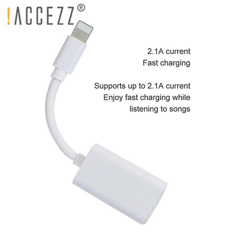 ! Accezz Dual Opladen Luisteren Verlichting Adapter Oortelefoon 2 In 1 Opladen Voor Iphone Audio Voor Iphone X 7 8 Plus ios 11 Connector