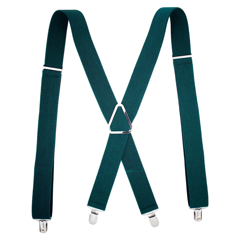 Bretelles élastiques réglables pour hommes et femmes, dos en X, 2.5CM de largeur, 4 Clips, bretelles élastiques réglables
