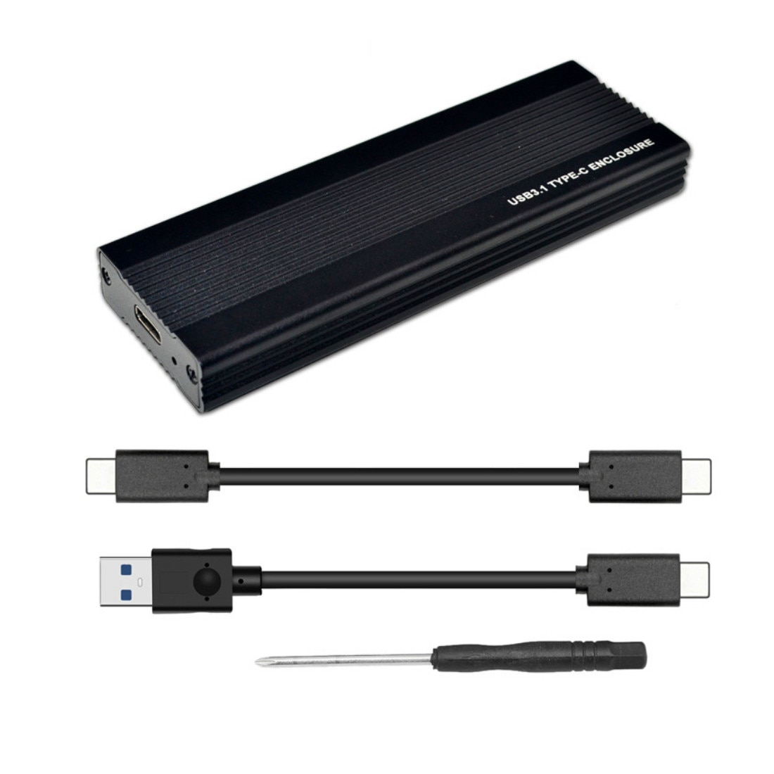 BTBcoin NVME SSD Enclosure PCIE M.2 to USB 3.1 Type-C Adapter USB C 10Gbps RTL9210 M2 M Key PCIE Hard Drive Disk External Box M2