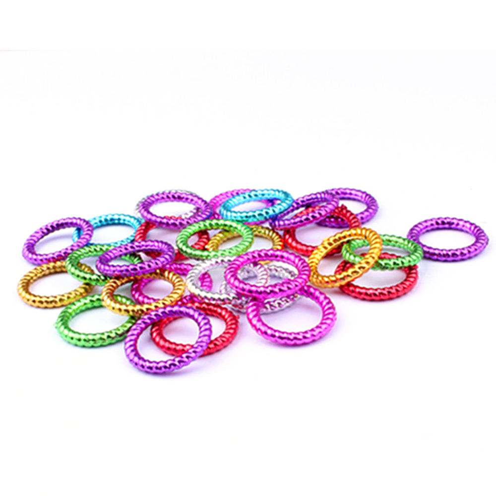 50 teile/satz Lange Haar flechten Perlen Haar Clip Zöpfe Bunte Dreadlock Ring Perlen Haar Flechter Styling Werkzeug Haar Zubehör