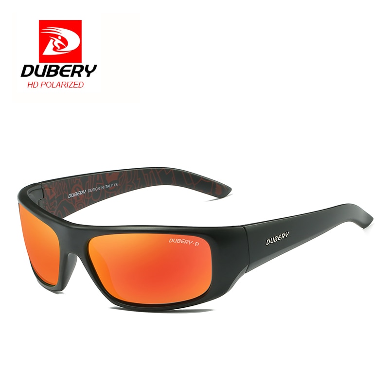 DUBERY Sport Sonnenbrille Polarisierte Für Männer Sonnenbrille Platz Fahren Persönlichkeit Farbe Spiegel Luxus Zipper Box