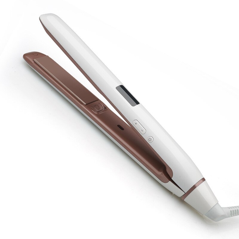 Professionelle Titan Nano Flache Eisen Haarglätter Brasilianische Keratin Haar Richt Eisen für Extreme Wärme Haar Gerade: WHITE / UK