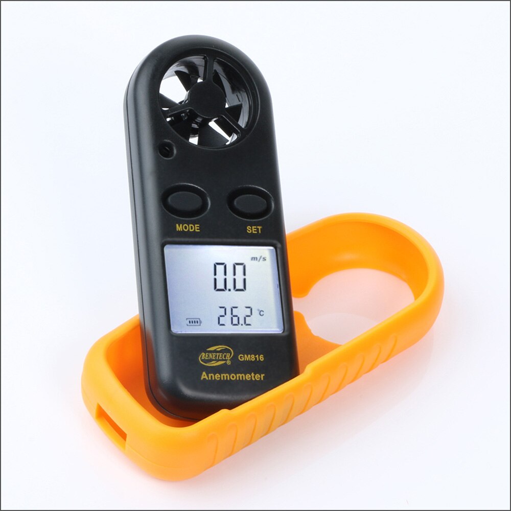 Bentech vindmåler digital vindhastighedsmåler mini bærbart termometer anemometer vindmåler  gm816 30m/ s vindmåler sensor