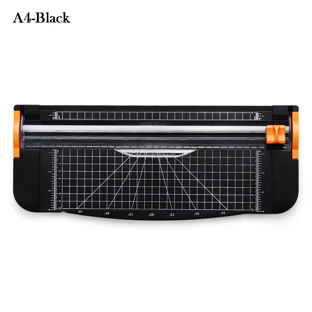 A4/A5 Paper Cutter Security Blade Photo Size Trimmer With Ruler Card Cardstock Cutting Machine Office Stationery Tool: A4-Black