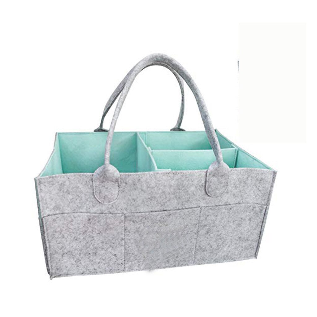 Infant Nappy Storage Bin Baby Diaper Wipes Bag Caddy Organizer Basket Baby Durable Polyester Diaper Bag cloth diaper bebek: Blue 