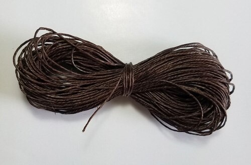 High Tenacity 100% Linen waxed cord 15m-25m/lot DIY thread rope: coffee 15m