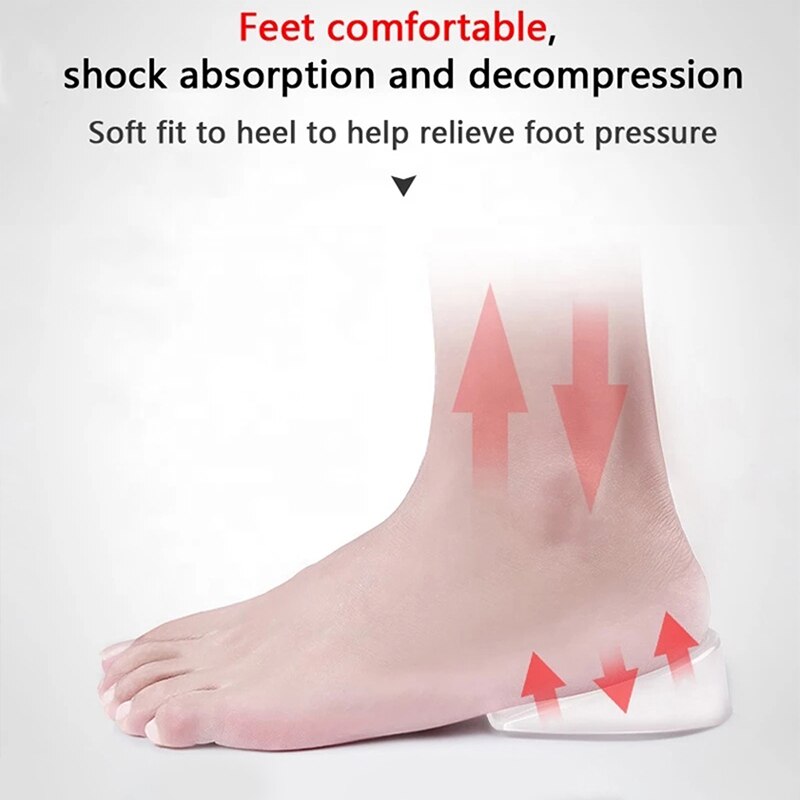 Inner Heightened Insole Orthopedic Massaging Feet Care Invisible Height Increase Foot Pad Shoe Lift Sports Shoes Accessories