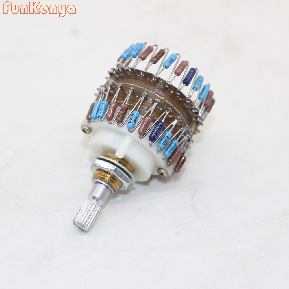 Dual Channel Versterker Potentiometer 10K 50K 100K 250K 500K 23 Stappen Verzwakker Alps 2 Kanalen voor Volumeregeling: Flower Handle / 100K