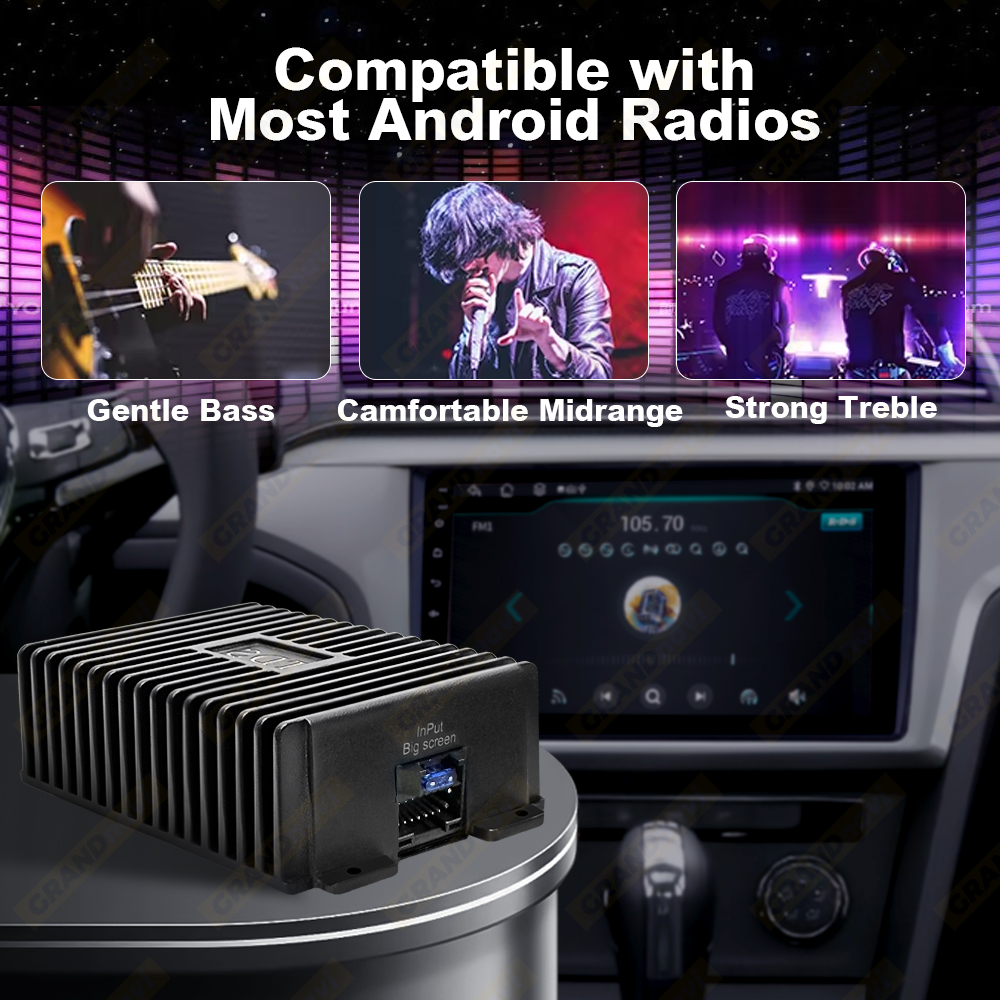 Car DSP Amplifier Audio Digital Sound Processors 4*50W ISO Adapter For Android Speaker Subwoofer Power Car Radio Stereo