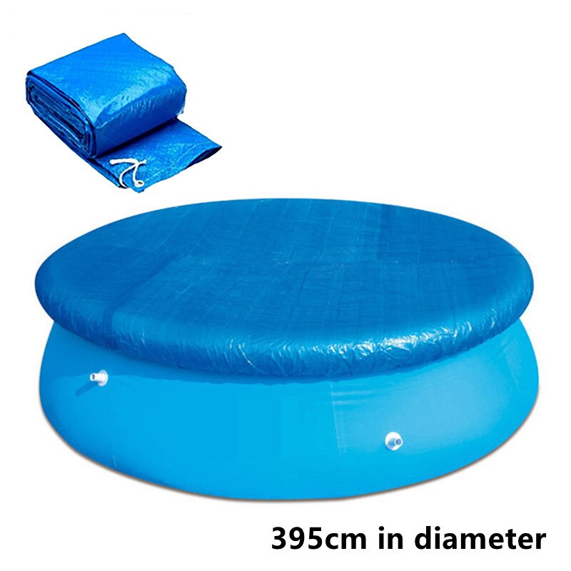 Swimming Pool Cover Tarpaulin Solar Swimming Pool Protection Cover Heat Insulation Film Rainproof Dust Cover Pool Accessories: Round 395cm