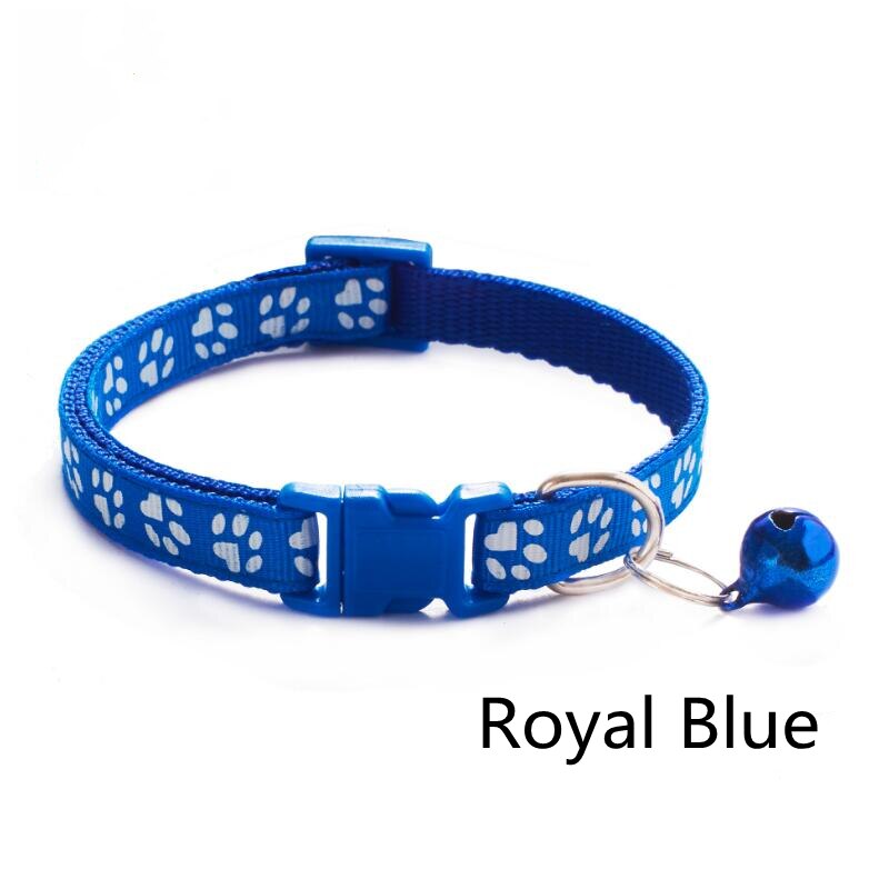 Collier avec clochette pour animal de compagnie,accessoire coloré pour chat, avec boucle réglable, sangle pour chats et petits chiens, Chihuahua: Royal Blue
